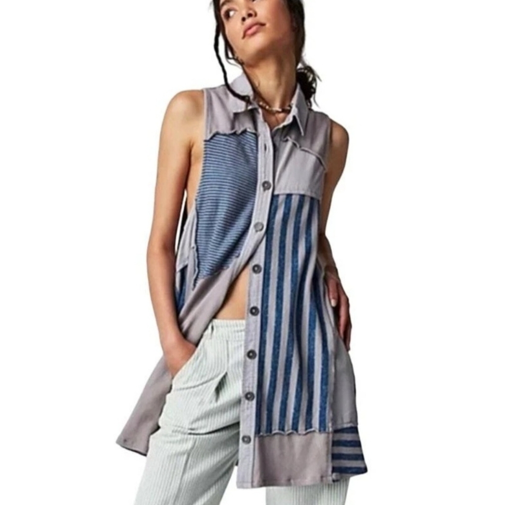 NWOT Free People Santana Patched Mini Dress